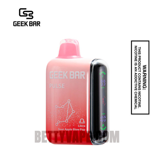 Libra Sour Apple Blow Pop Geek Bar Pulse Vape 15000 Puffs