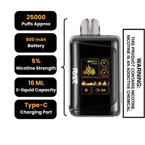 Night Crawler RAZ DC25000 Disposable Vape Specifications