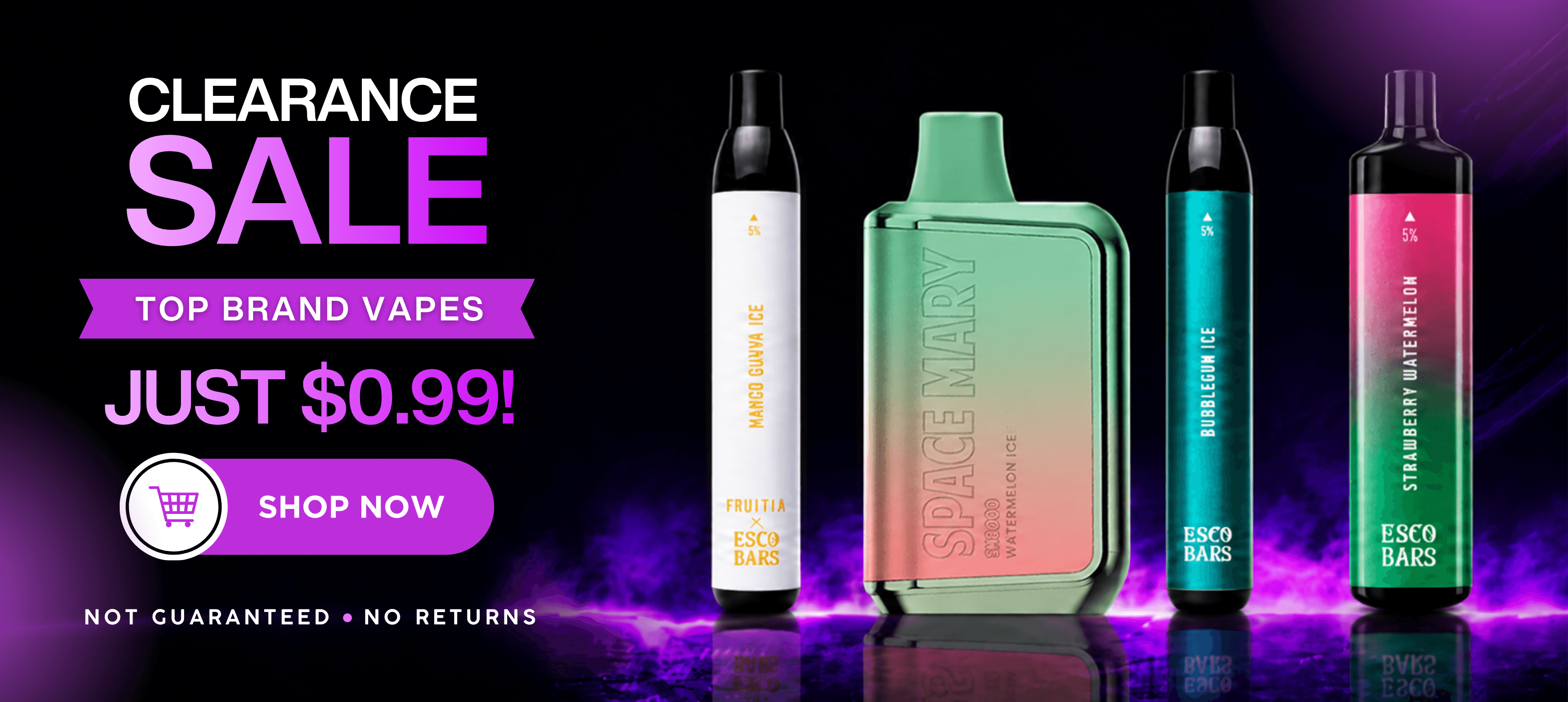 Clearance Sale: Top Brand Vapes 