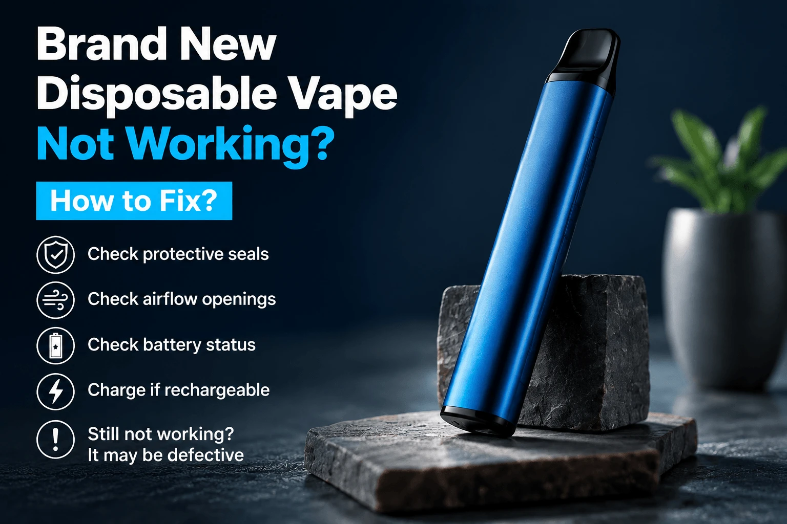 brand new disposable vape not working