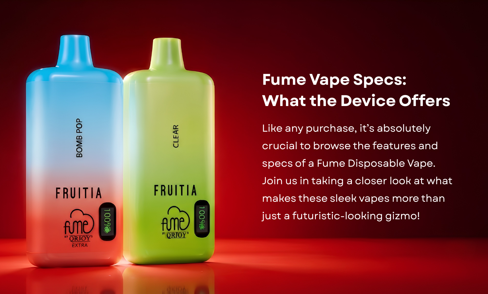fume vape specs what the device offers