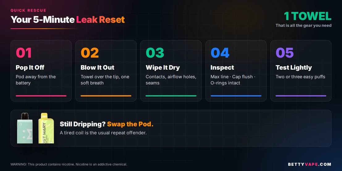 How to fix a leaking vape in five steps