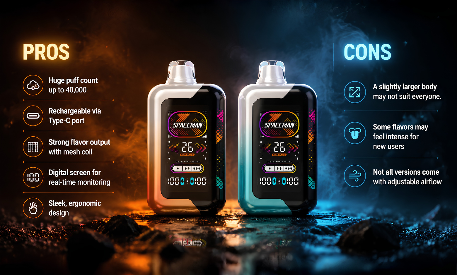pros and cons of spaceman vape