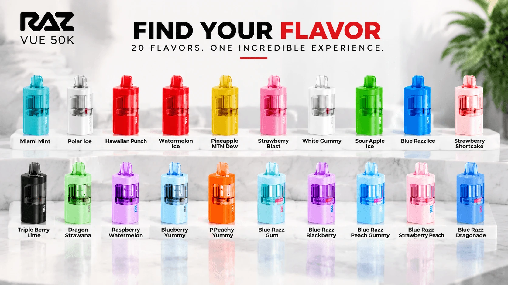 RAZ VUE 50K flavors