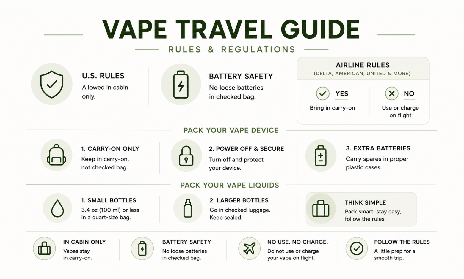 rules and regulations for travelling with vape