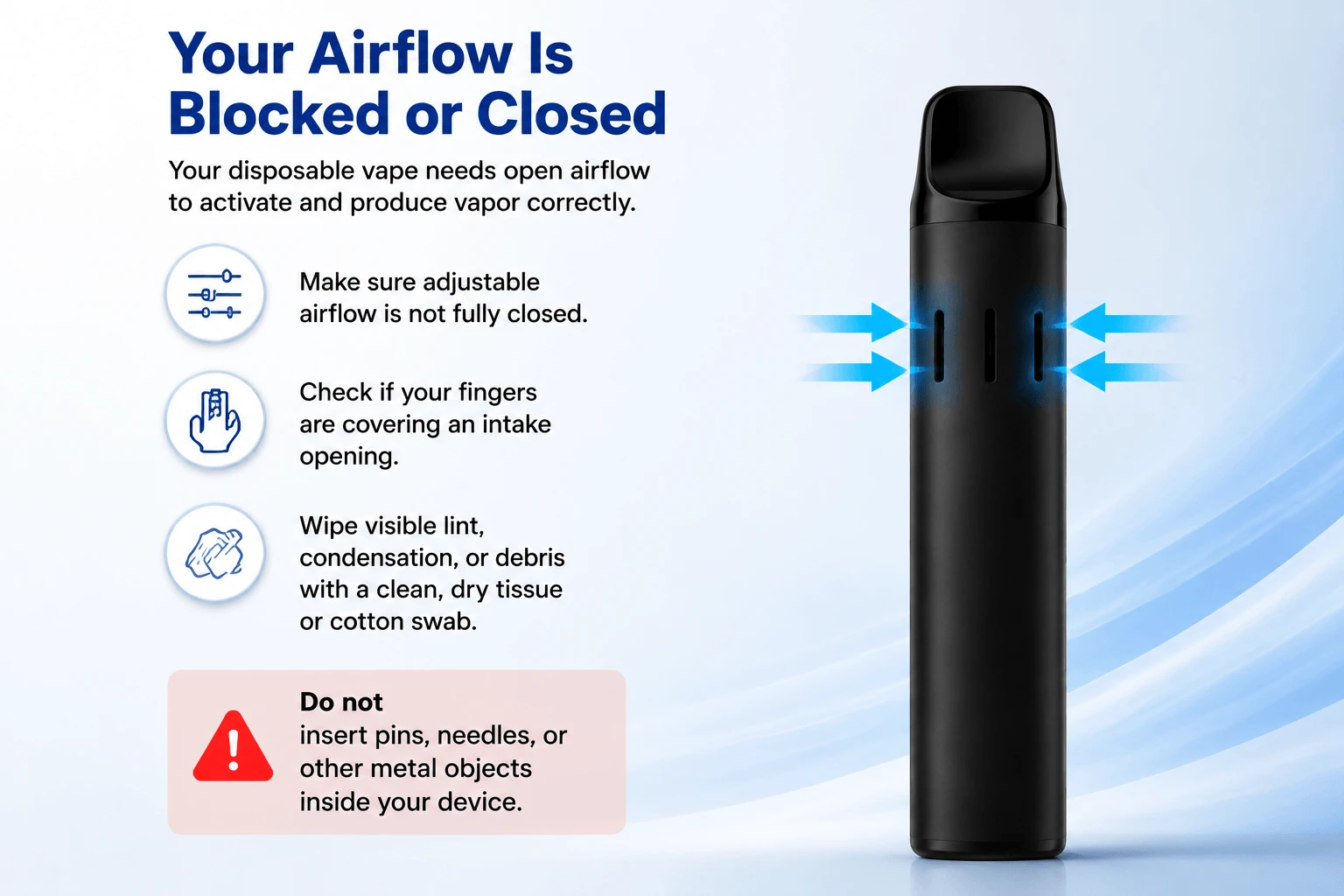 smart screen disposable vape not working