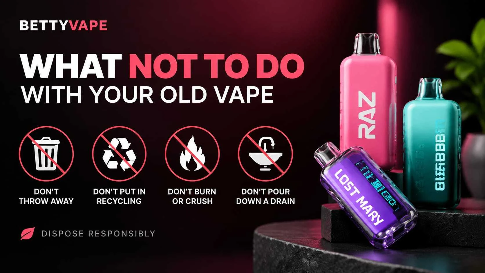 What not to do with your old vape when you dispose of it