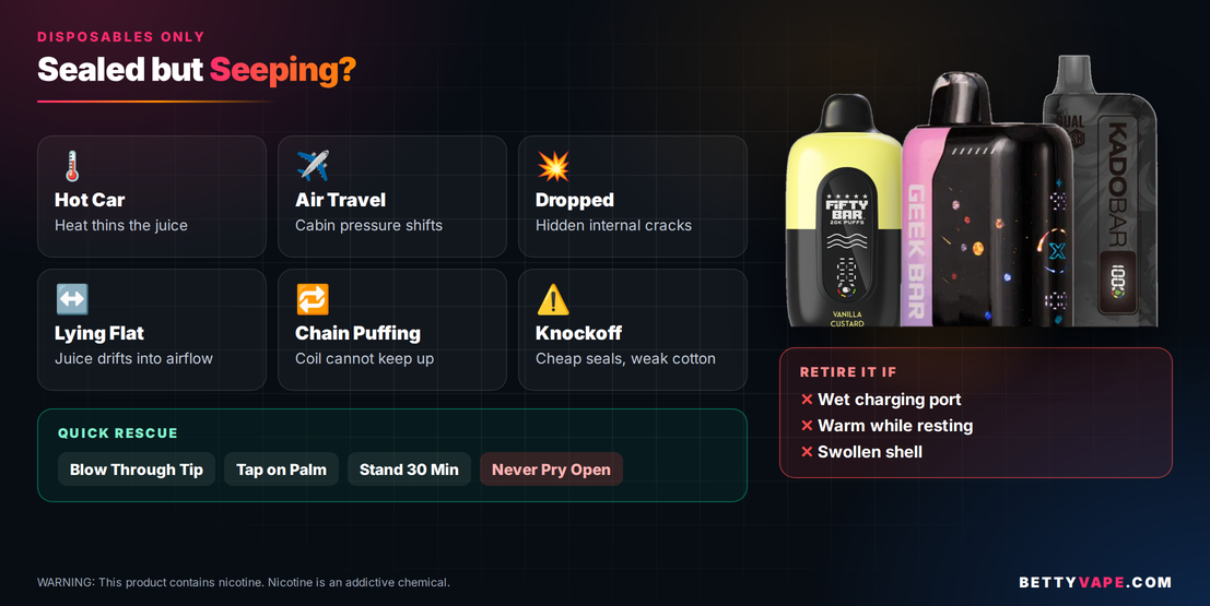 Why your disposable vape is leaking and how to fix it