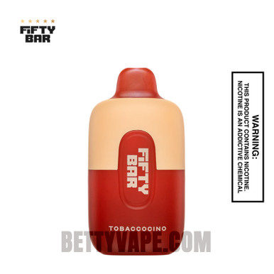 Gold Tobacco Tobaccocino Disposable Vape - Fifty Bar Flavor Australia Cookie  Butter