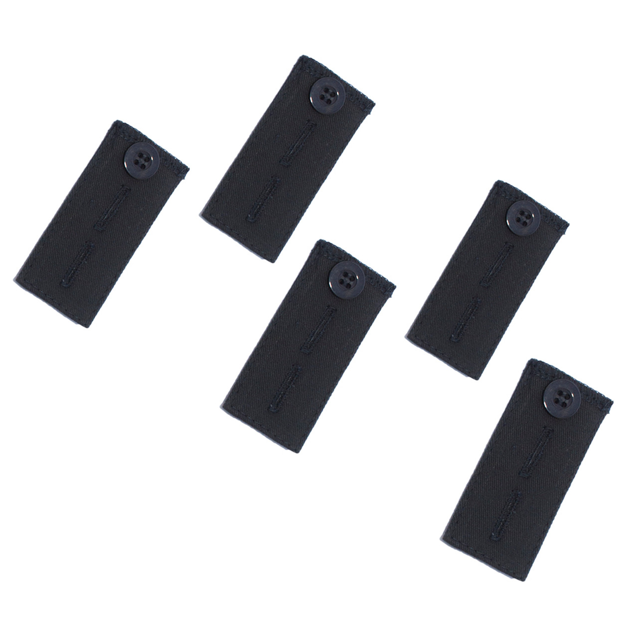 More of Me to Love Black Plastic Button Pant Extender 5-Pack