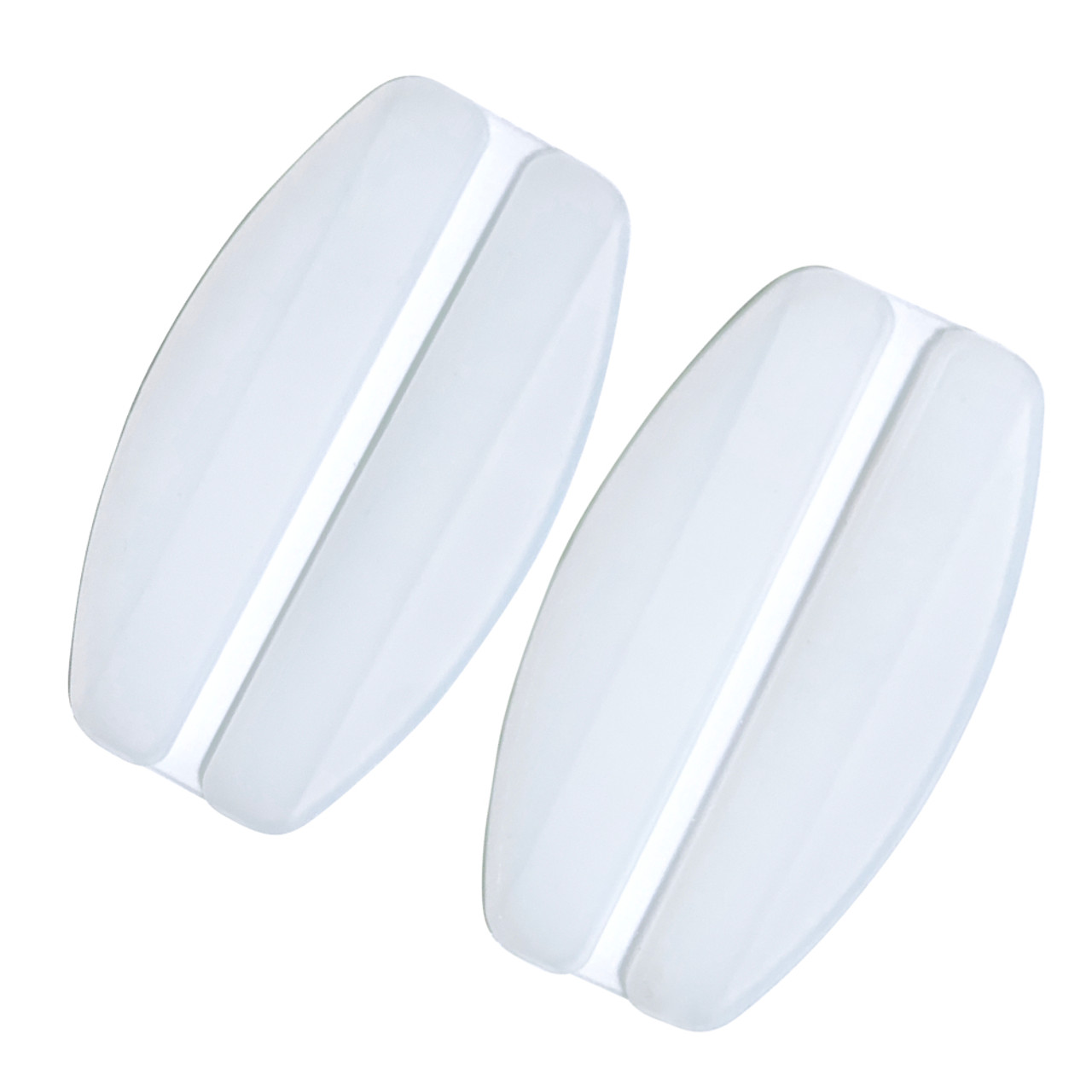 Silicone Bra Strap Cushions Non-slip Shoulder Pads - Pair - White