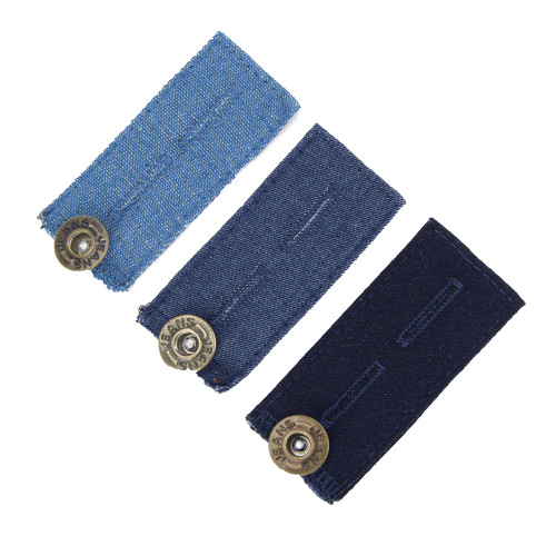 Elastic Waist Extenders Assorted Colors Strong Adjustable Pants Button Extenders Easy Fit for Jeans Trousers and Skirt 1 Pack 