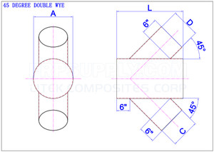 45 Degree Double Wye