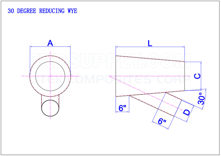30 Degree Reducing Wye
