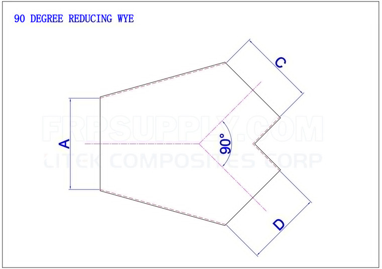 90 Degree  Reducing Wye