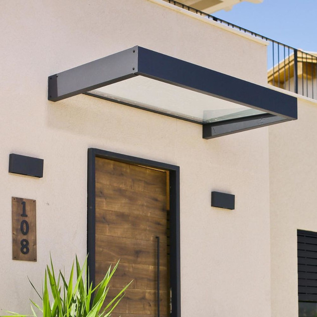 Sophia Door Awning 1600 Grey Clear 3x5ft