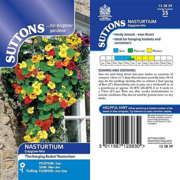 Suttons Nasturtium* Dayglow Mix