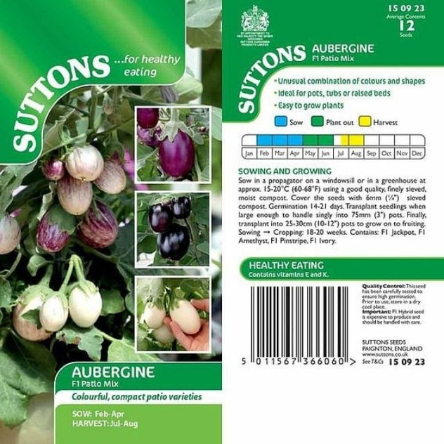 Suttons Aubergine Patio Mix F1