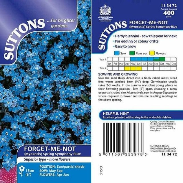 Suttons Forget-Me-Not Spring Symphony Blue