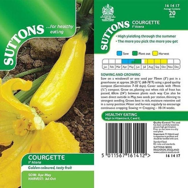 Suttons Courgette Atena F1