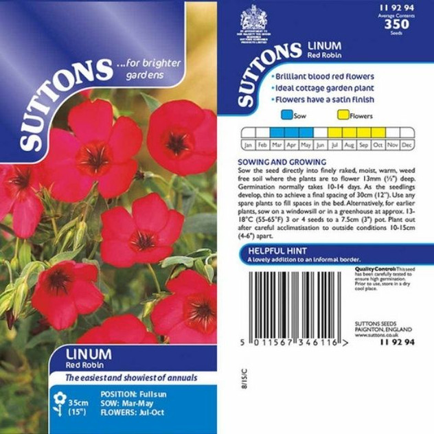 Suttons Linum Red Robin