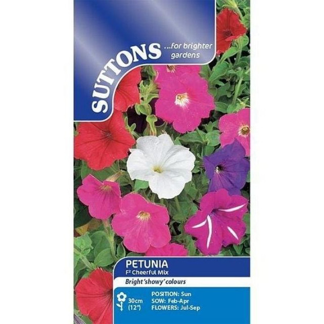 Suttons Petunia Cheerful Mix F2