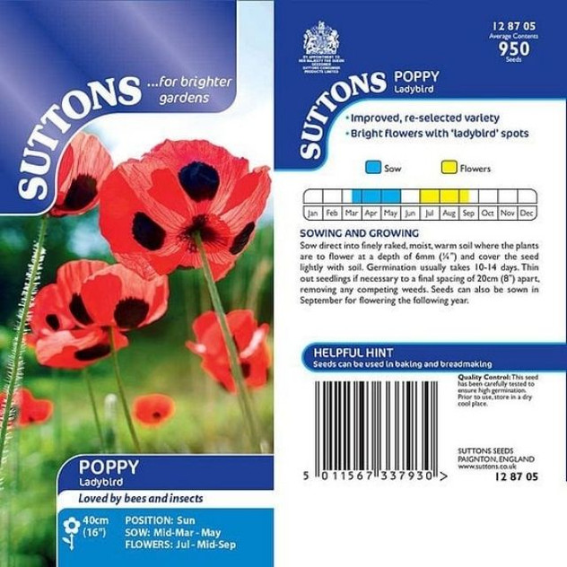 Suttons Poppy* Ladybird