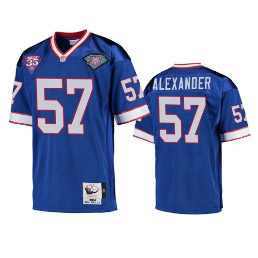 Buffalo Bills Lorenzo Alexander Royal Vintage Replica Men 3D Jersey