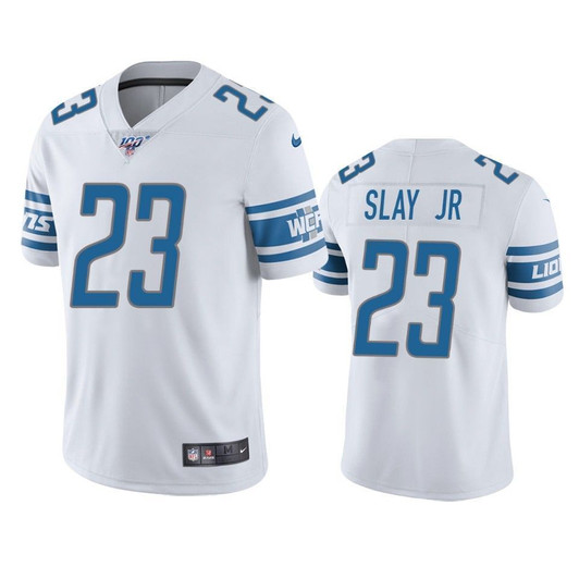 Detroit Lions Darius Slay White 100Th Season Vapor Limited 3D Jersey