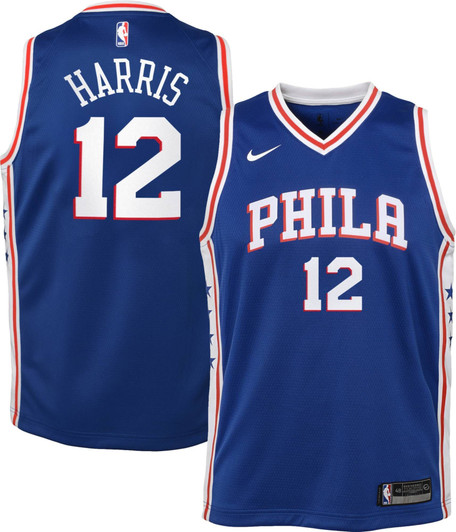 Nike Youth Philadelphia 76Ers Tobias Harris #12 Blue Dri-Fit Icon Swingman Jersey