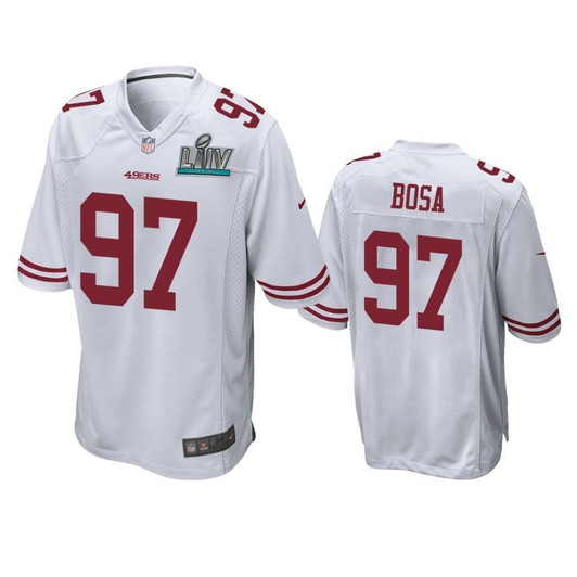 San Francisco 49Ers Nick Bosa White Super Bowl Liv Game 3D Jersey