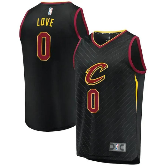 Kevin Love Cleveland Cavaliers Fast Break Replica Jersey Black - Statement Edition