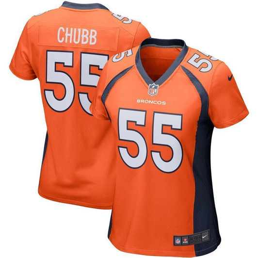 Bradley Chubb Denver Broncos Wogame Orange 3D Jersey