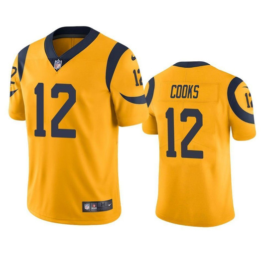 Los Angeles Rams Brandin Cooks Gold Color Rush Limited 3D Jersey