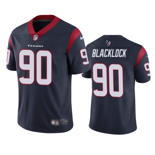 Houston Texans Ross Blacklock Navy Vapor Limited 3D Jersey
