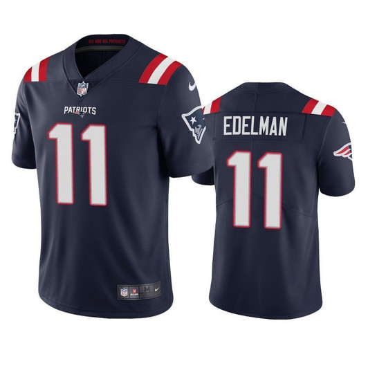 New England Patriots Julian Edelman Navy 2021 Vapor Limited Mens 3D Jersey
