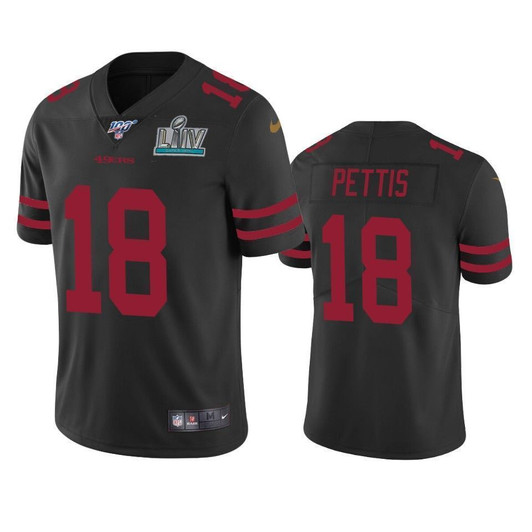 San Francisco 49Ers Dante Pettis Black Super Bowl Liv Vapor Limited 3D Jersey
