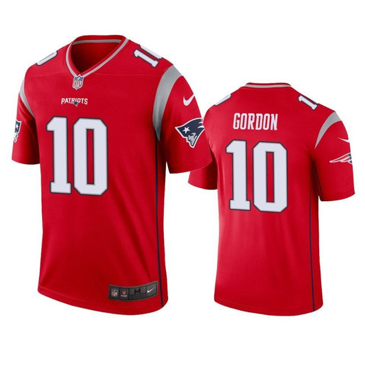 New England Patriots Josh Gordon Red Inverted Legend 3D Jersey