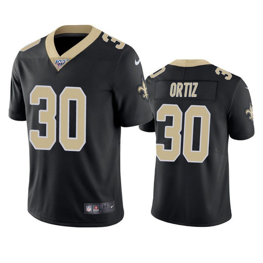New Orleans Saints Ricky Ortiz Black 100Th Season Vapor Limited 3D Jersey