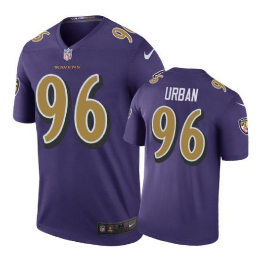 Baltimore Ravens 96 Brent Urban Color Rush Purple 3D Jersey