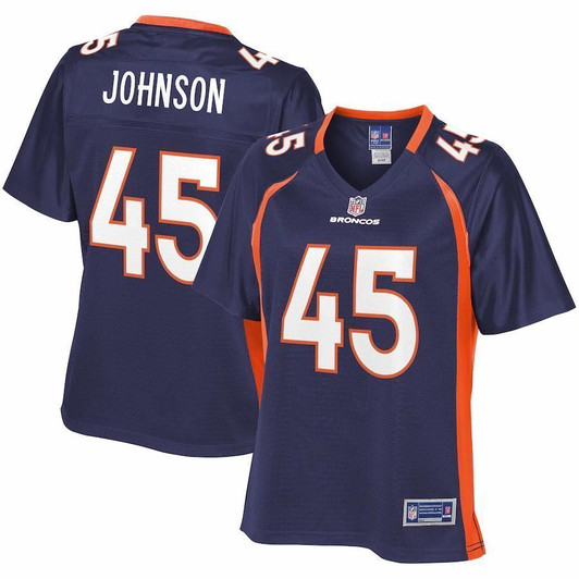 Alexander Johnson Denver Broncos Nfl Pro Line Woalternate Player Navy 3D Jersey