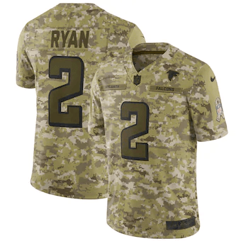 Matt Ryan Atlanta Falcons Salute To Service Limited Camo 3D Jersey