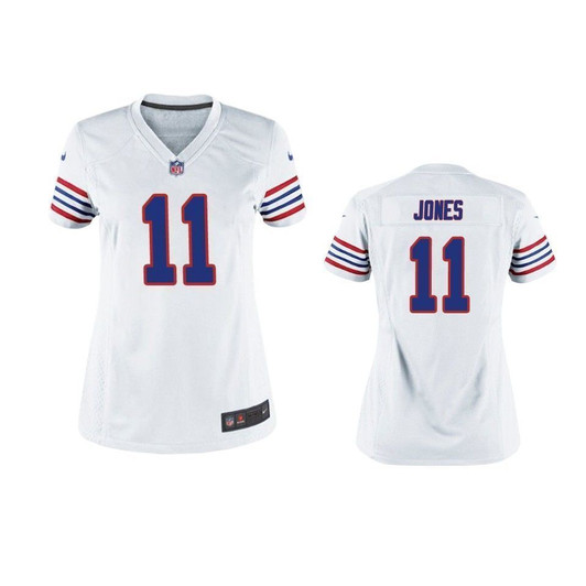 Buffalo Bills Zay Jones White Throwback Game Women 3D Jersey