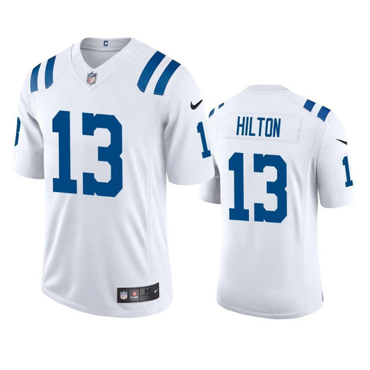 Indianapolis Colts T.Y. Hilton White 2021 Vapor Limited Mens 3D Jersey