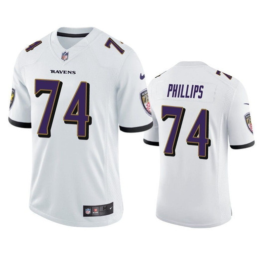 Baltimore Ravens Tyre Phillips White Vapor Limited 3D Jersey