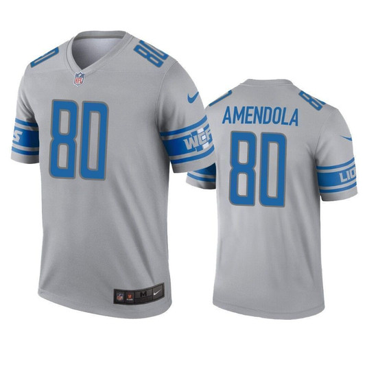 Detroit Lions Danny Amendola Gray Inverted Legend 3D Jersey