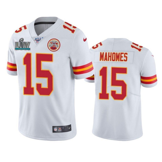 Kansas City Chiefs Patrick Mahomes White Super Bowl Liv Vapor Limited 3D Jersey