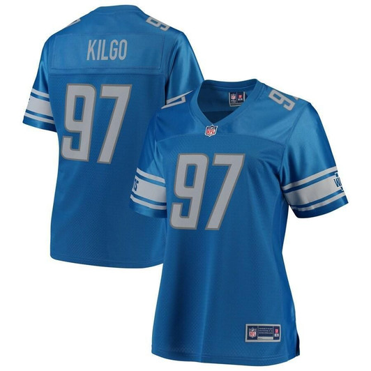 Darius Kilgo Detroit Lions Nfl Pro Line Woteam Player Blue 3D Jersey