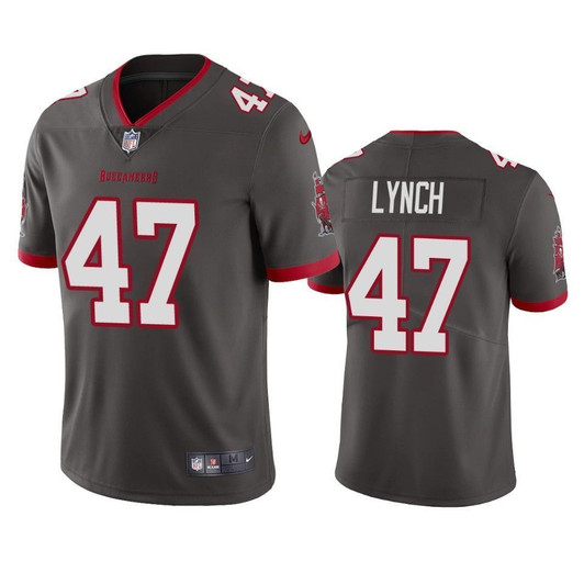 Tampa Bay Buccaneers John Lynch Pewter 2021 Vapor Limited Mens 3D Jersey