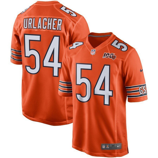 Brian Urlacher Chicago Bears 100Th Season Retired Game Orange 3D Jersey